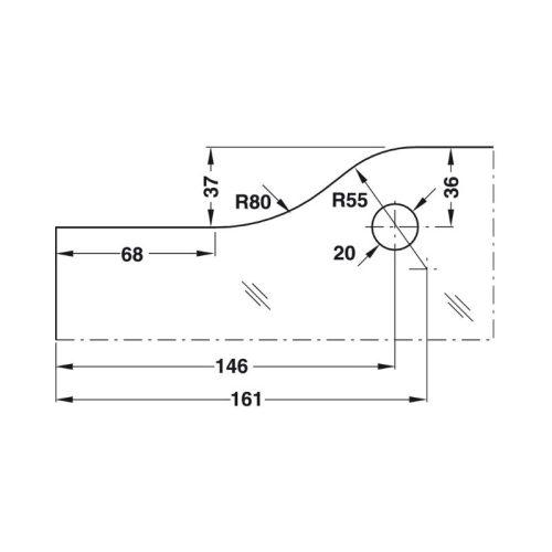 Kẹp kính trên Hafele 981.00.011 3 Thông số chung kẹp kính trên Hafele 981.00.011