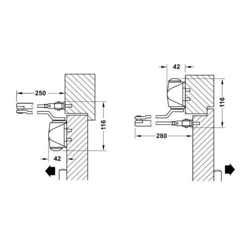 Thiết bị đóng cửa tự động 60Kg Hafele 931.84.229 5 Thông số chung thiết bị đóng cửa tự động 60Kg Hafele 931.84.229