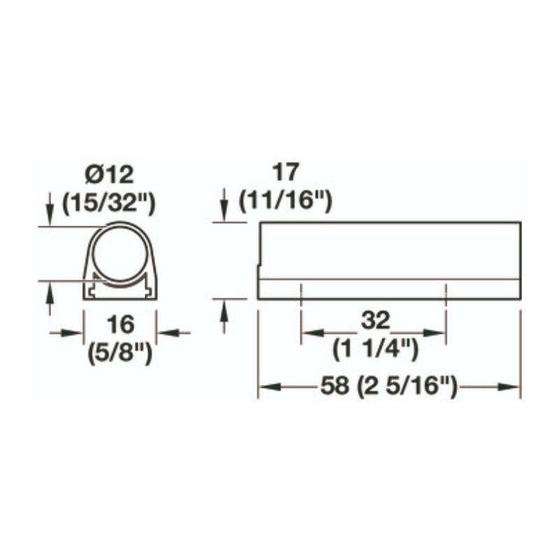 Thông số đế lắp cảm biến nhựa Hafele 833.89.331 Thông số đế lắp cảm biến nhựa Hafele 833.89.331