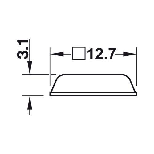 Đệm cửa DB127 tự dính Hafele 356.27.416 3 Thông số đệm cửa DB127 tự dính Hafele 356.27.416