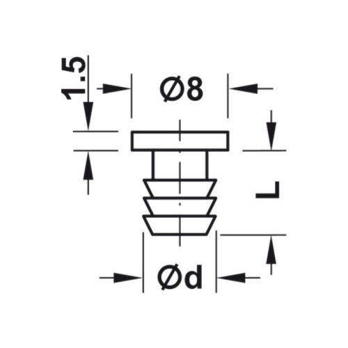Đệm cửa Hafele 356.20.421 3 Thông số đệm cửa Hafele 356.20.421