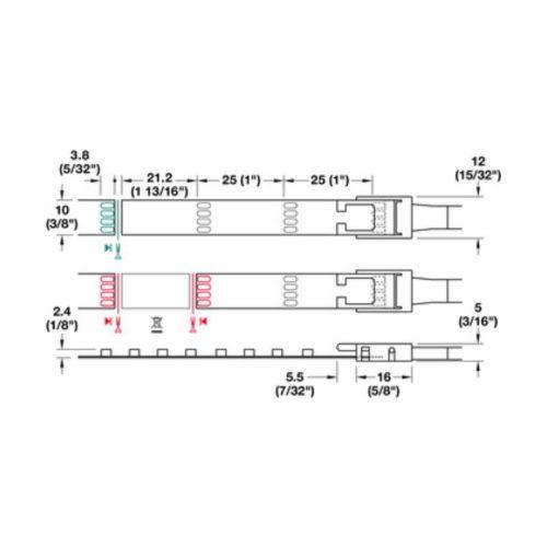 Đèn LED dây Lighting LED 2080 Hafele 833.74.380 5 Thông số đèn LED dây Lighting LED 2080 Hafele 833.74.380