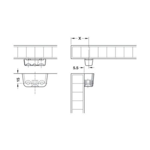 Liên kết RTA nâu 37x20x13mm Hafele 262.61.100 5 Thông số liên kết RTA nâu 37x20x13mm Hafele 262.61.100