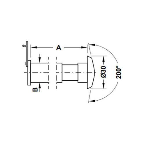 Thông số mắt thần cửa có nắp đậy Hafele 959.24.002