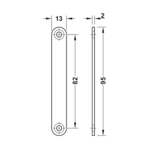 Nam châm giữ cửa Hafele 246.75.630 3 Thông số nam châm giữ cửa Hafele 246.75.630