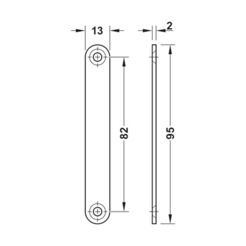 Thông số nam châm giữ cửa Hafele 246.75.630 Thông số nam châm giữ cửa Hafele 246.75.630