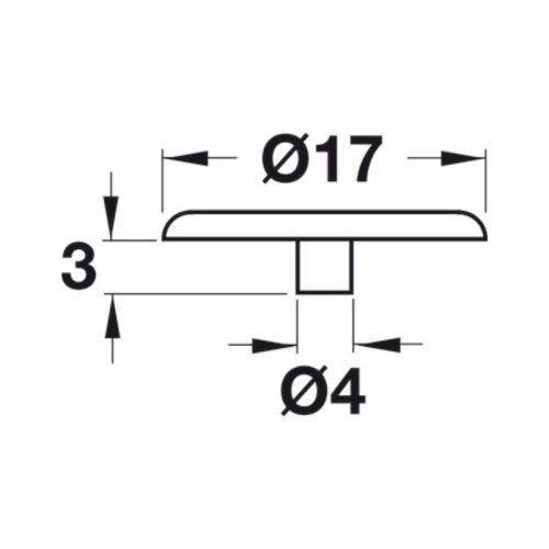 Nắp đậy liên kết Hafele 262.24.153 3 Thông số nắp đậy liên kết Hafele 262.24.153