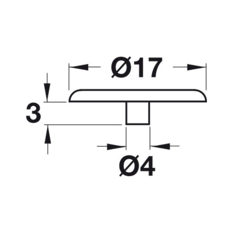 Thông số nắp đậy liên kết Hafele 262.24.153 Thông số nắp đậy liên kết Hafele 262.24.153