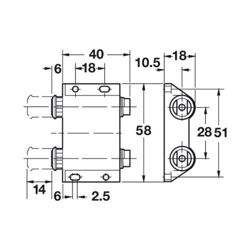 Nhấn mở nam châm đôi Hafele 245.80.320 4 Thông số nhấn mở nam châm đôi Hafele 245.80.320