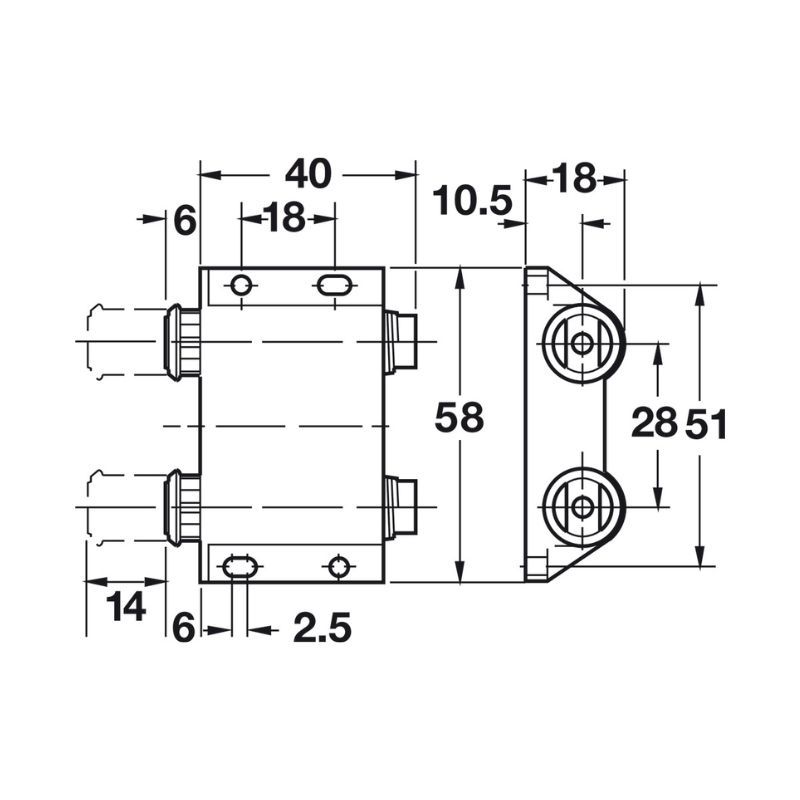 Thông số nhấn mở nam châm đôi Hafele 245.80.320 Thông số nhấn mở nam châm đôi Hafele 245.80.320