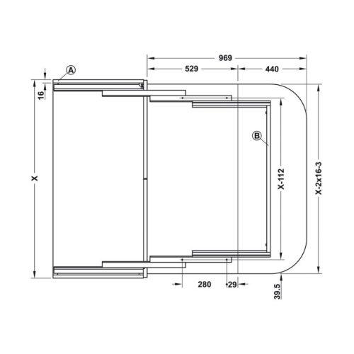 Phụ kiện bàn mở rộng Hafele 505.73.945 3 Thông số phụ kiện bàn mở rộng Hafele 505.73.945