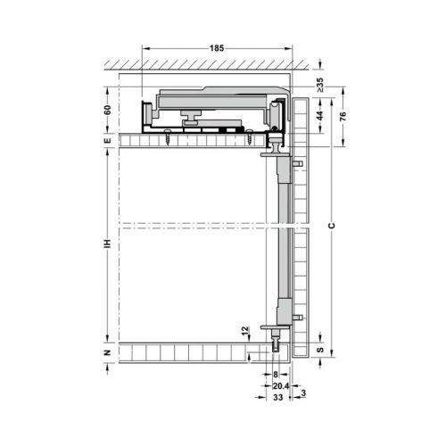Phụ kiện cửa trượt bằng mặt S/OS 20FB Hafele 406.11.225 5 Thông số phụ kiện cửa trượt bằng mặt S/OS 20FB Hafele 406.11.225