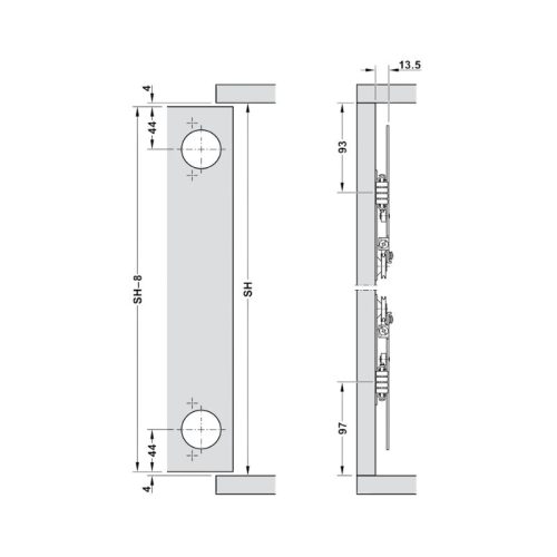 Phụ kiện cửa trượt Slido F-Park71 16B Hafele 408.25.012 4 Thông số phụ kiện cửa trượt Slido F-Park71 16B Hafele 408.25.012