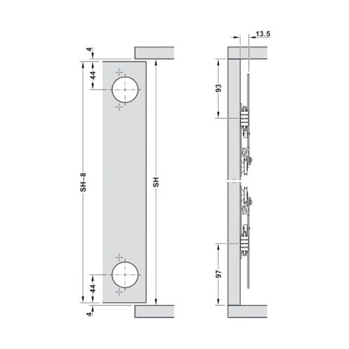 Phụ kiện cửa trượt Slido F-Park71 16B Hafele 408.25.013 4 Thông số phụ kiện cửa trượt Slido F-Park71 16B Hafele 408.25.013