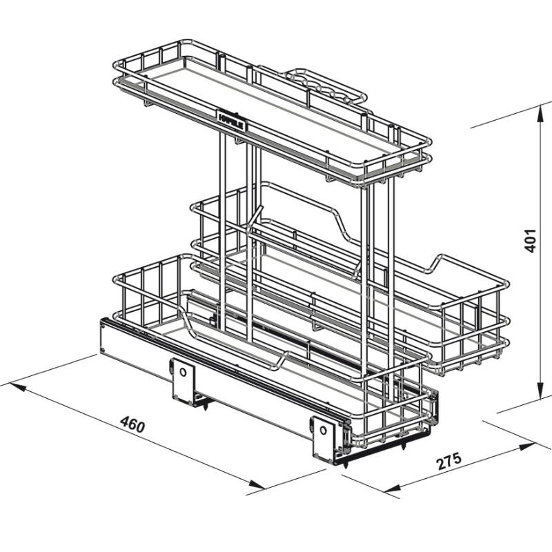 Thông số Rổ dụng cụ vệ sinh Hafele 595.04.095 Thông số Rổ dụng cụ vệ sinh Hafele 595.04.095
