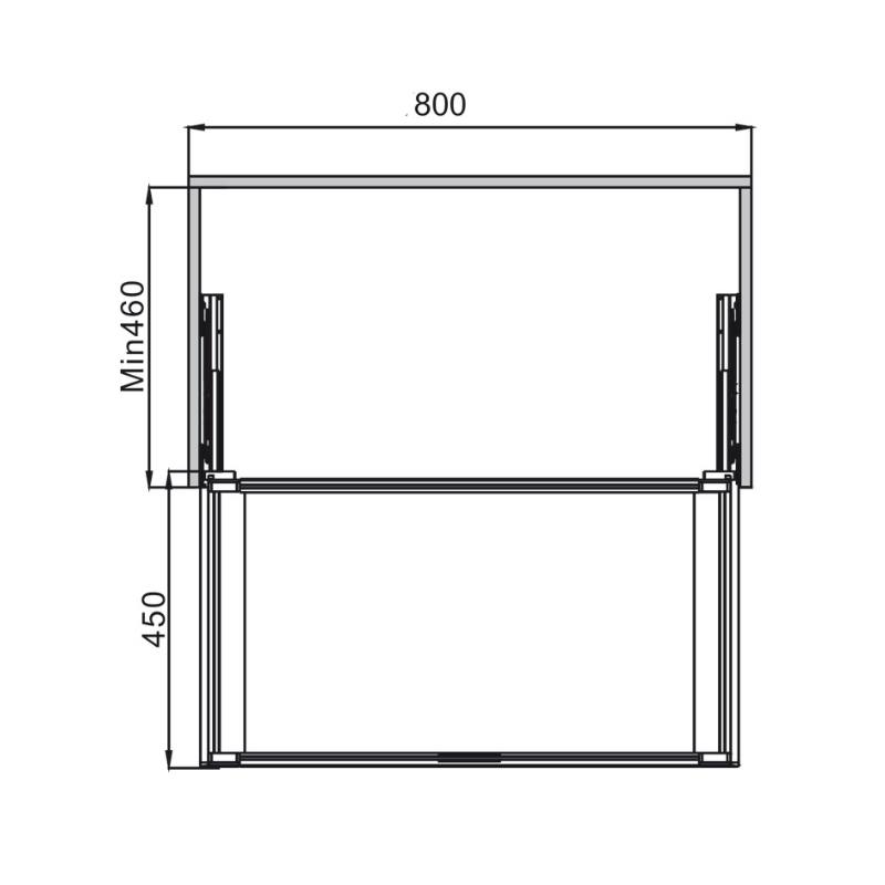Rổ kéo bằng kính Hafele 807.95.173 Rổ kéo bằng kính Hafele 807.95.173