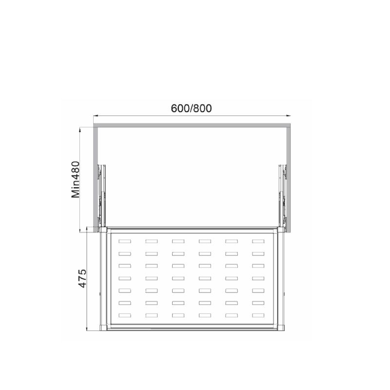 Thông số Rổ kéo kim loại Hafele 807.95.151 Thông số Rổ kéo kim loại Hafele 807.95.151