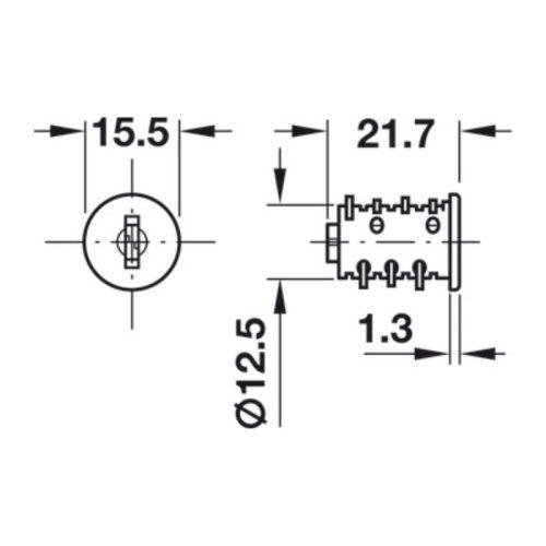 Ruột khóa Symo Hafele 210.40.601 3 Thông số ruột khóa Symo Hafele 210.40.601