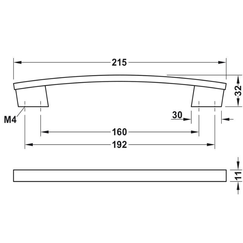 Thông số Tay nắm tủ H1345 Hafele 110.34.627 Thông số Tay nắm tủ H1345 Hafele 110.34.627