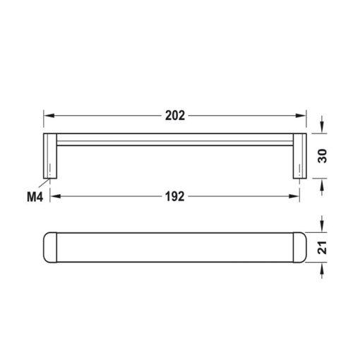 Thông số Tay nắm tủ Hafele 106.69.617