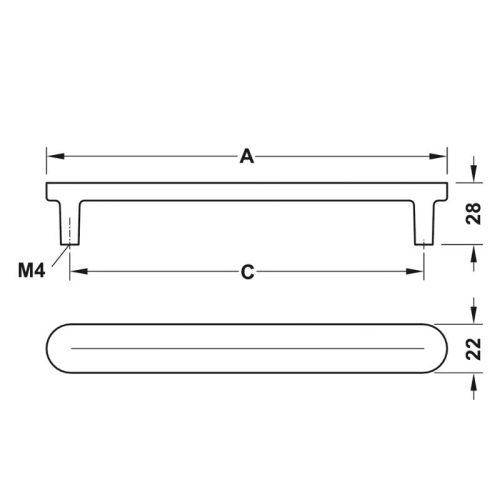 Thông số Tay nắm tủ Hafele 106.70.091