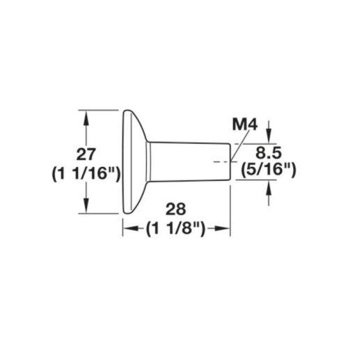 Thông số Tay nắm tủ Hafele 106.70.312