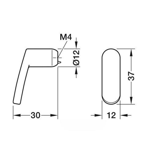 Thông số Tay nắm tủ Hafele 106.70.552