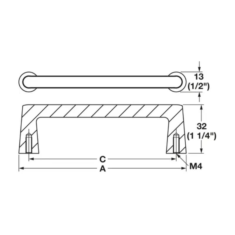 Thông số Tay nắm tủ Hafele 106.71.330 Thông số Tay nắm tủ Hafele 106.71.330