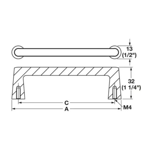 Tay Nắm Tủ Hafele 106.71.340 3 Thông số Tay Nắm Tủ Hafele 106.71.340