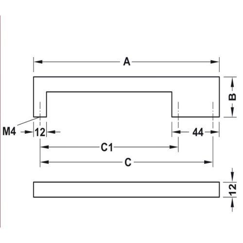 Tay Nắm Tủ Hafele 110.34.655 4 Thông số Tay Nắm Tủ Hafele 110.34.655