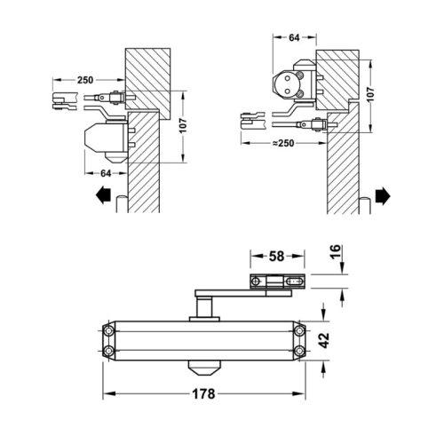 Thiết bị đóng cửa tự động Hafele 931.84.659 4 Thông số thiết bị đóng cửa tự động Hafele 931.84.659
