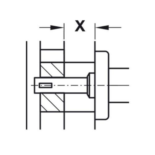 Trục chuyển đổi 8mm Hafele 909.46.106 4 Thông số trục chuyển đổi 8mm Hafele 909.46.106