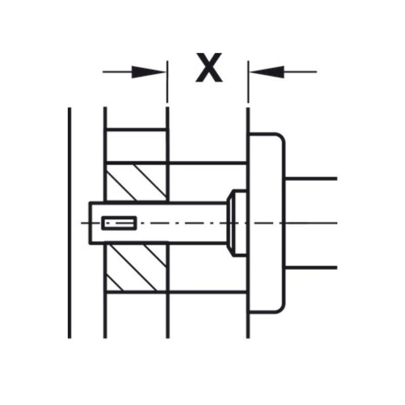 Thông số trục chuyển đổi 8mm Hafele 909.46.106 Thông số trục chuyển đổi 8mm Hafele 909.46.106