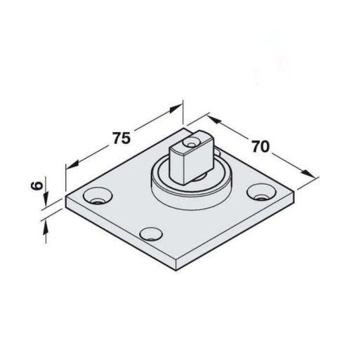 Trục xoay gắn sàn Hafele 932.10.601 3 Thông số trục xoay gắn sàn Hafele 932.10.601