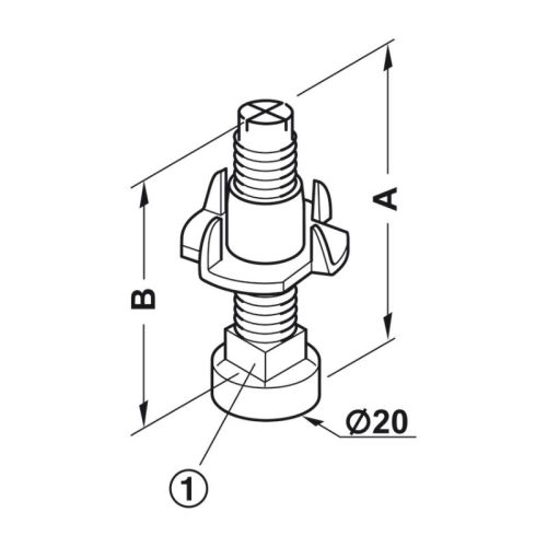 Vít điều chỉnh Hafele 637.05.001 3 Thông số Vít điều chỉnh Hafele 637.05.001