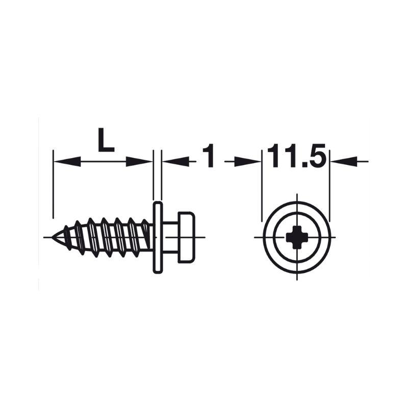 Thông số vít kết nối dạng Modular Hafele 262.47.978 Thông số vít kết nối dạng Modular Hafele 262.47.978