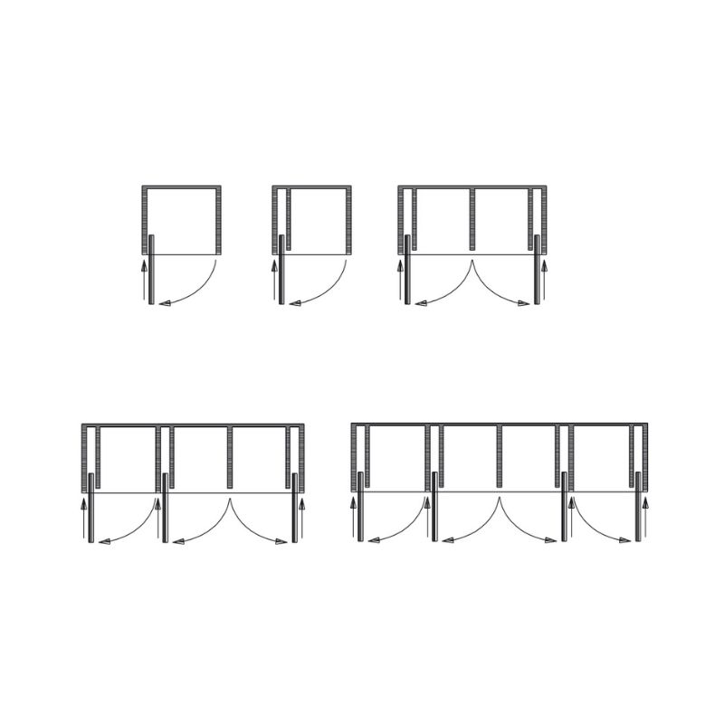 Ứng dụng bộ phụ kiện cửa trượt xoay Hafele 408.25.006 Ứng dụng bộ phụ kiện cửa trượt xoay Hafele 408.25.006