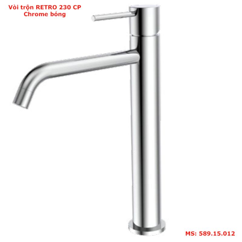 Vòi trộn lavabo Hafele Retro 230 CP 589.15.012 Vòi trộn lavabo Hafele Retro 230 CP 589.15.012