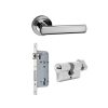 Bộ khóa tay gạt WC inox 65mm Hafele 911.84.130