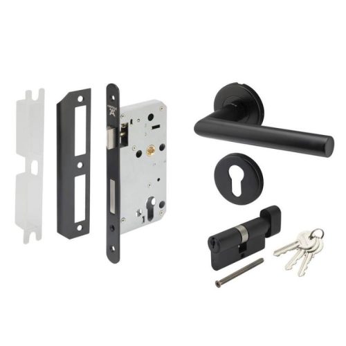 Bộ tay nắm gạt hợp kim kẽm đen mờ Hafele 900.79.139