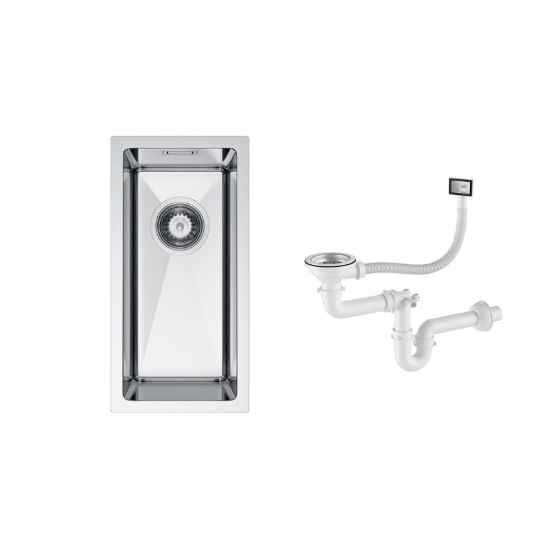 Chậu 1 hộc kèm bộ xả Hafele 567.10.180 Chậu 1 hộc kèm bộ xả Hafele 567.10.180