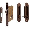 Khóa cửa trượt kèm tay nắm âm Hafele 911.26.515 màu coffee