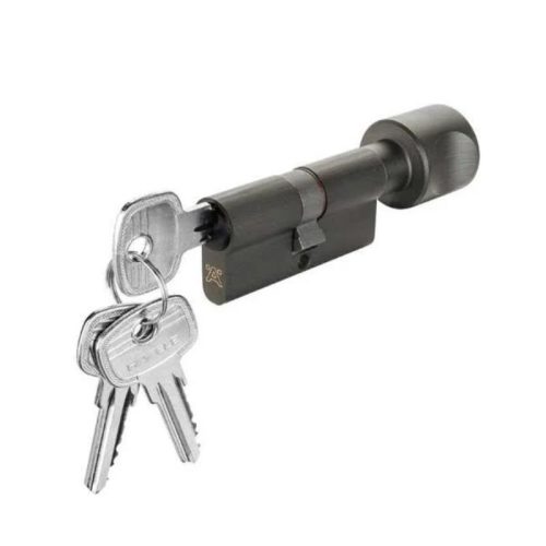 Ruột khóa đầu vặn đầu chìa 71mm đen mờ Hafele 916.96.343