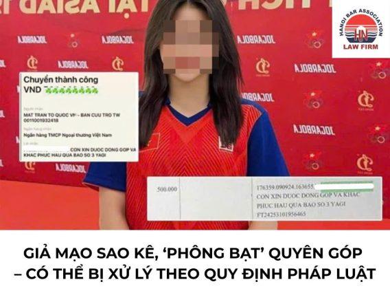 Giả mạo sao kê, ‘phông bạt’ quyên góp - có thể bị xử lý theo quy định pháp luật