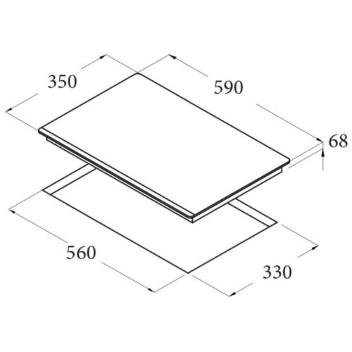 Kích thước bếp từ Cata IB 302 BK