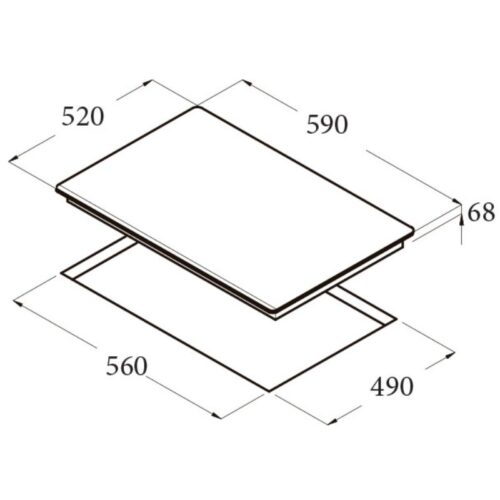 Bếp từ Cata ISB 603 BK 3 Kích thước bếp từ Cata ISB 603 BK