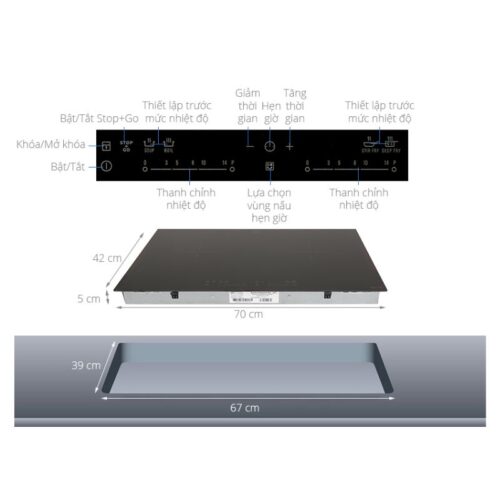 Kích thước Bếp từ âm Electrolux EHI7280BA