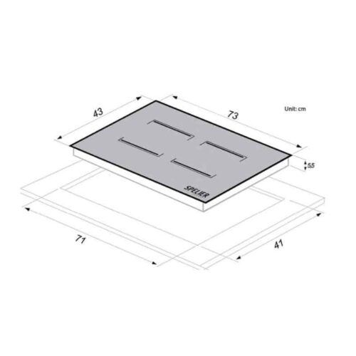 Bếp Từ Đôi Spelier SPE-IC 928 C 5 Kích thước của Bếp Từ Đôi Spelier SPE-IC 928 C