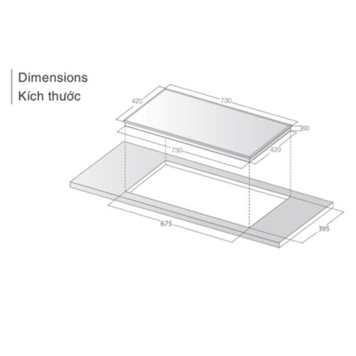 Kích thước bếp từ Lorca LCI-866