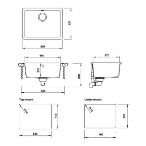 Chậu đá Hafele GALBA HS-GS5543 570.35.430